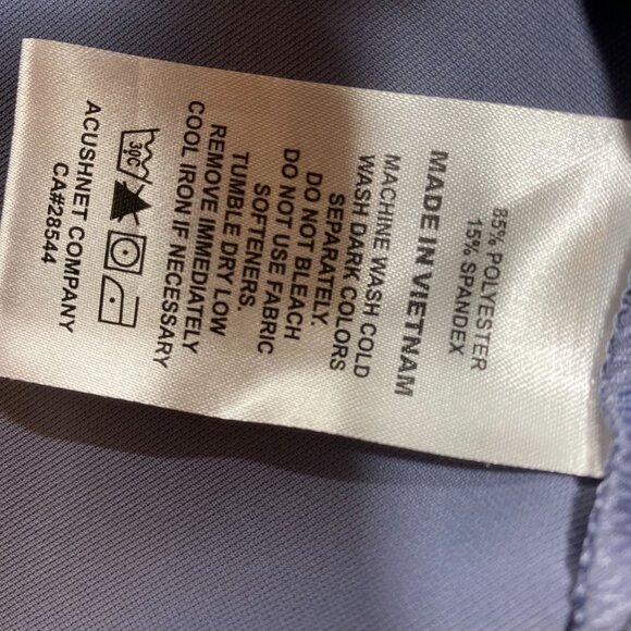 Footjoy Light Blue Golf Performance Polo Shirt Floral Print Mens Size Large - Picture 5 of 12